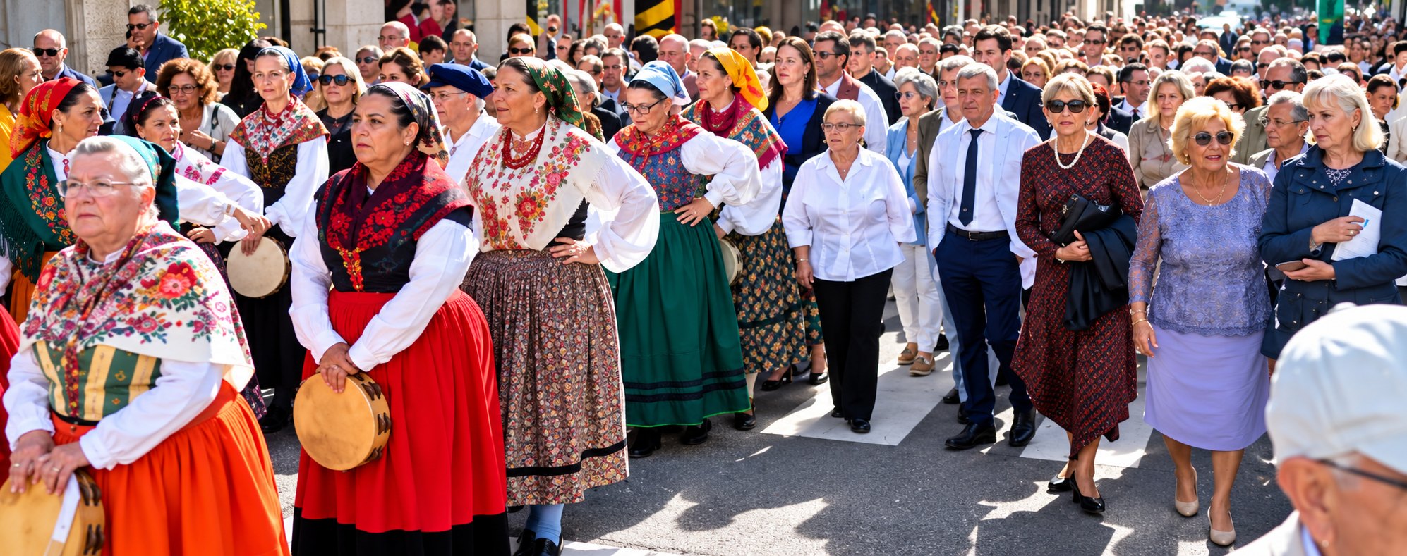Gema Igual participa en la fiesta de la Virgen del Pilar en Perines